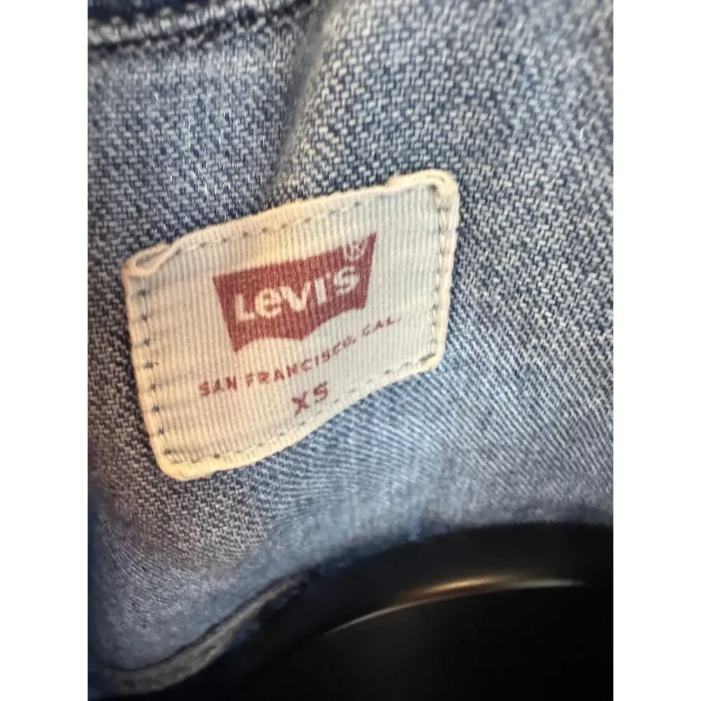 Levis Y2K Denim Dress XS EUC Button Front - Picture 8 of 8